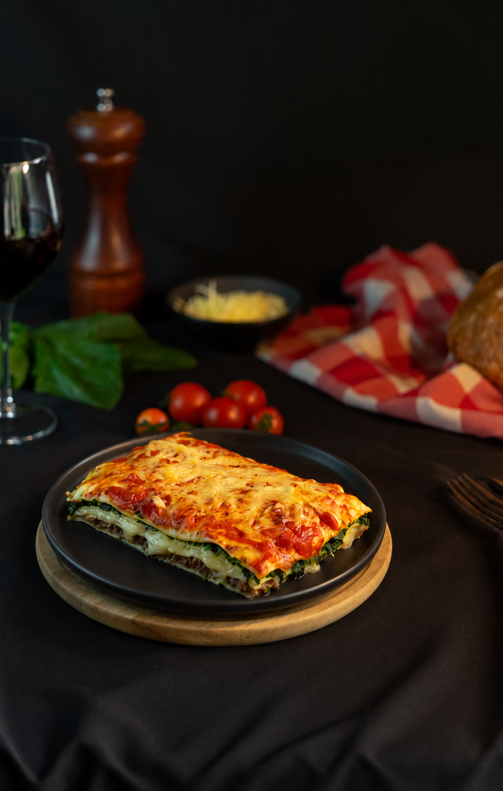 Lasagna Da Casa recién servida